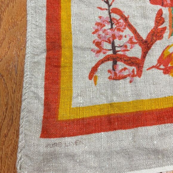 Citer Australia Map Linen Square Tablecloth Koala Flora Fauna 45x45 Tapestry Art - Picture 9 of 11